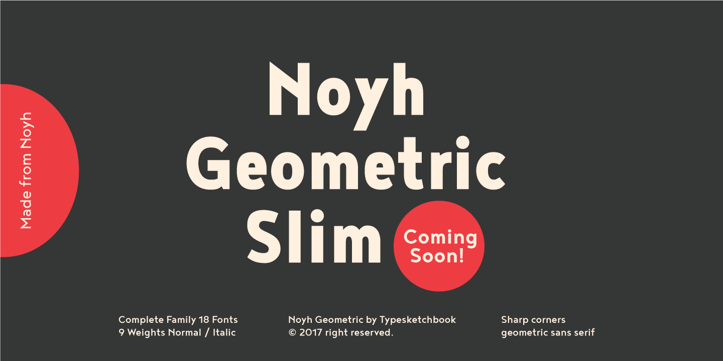 Пример шрифта Noyh Geometric Semi Light Italic